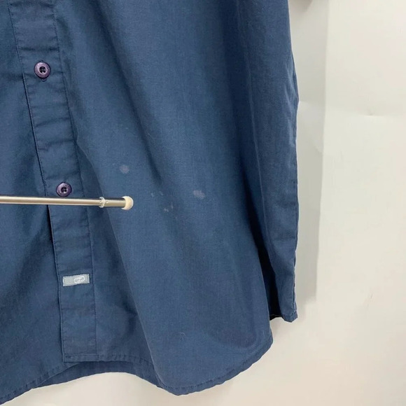 Split Men's Button‎ Up Cotton Blend Short Sleeve Shirt Size M - Picture 6 of 13